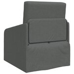 vidaXL Sofa Lit au Sol 2-en-1 Gris Foncé 65x80x83 cm Tissu