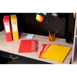 Chemise 3 rabats elastique Carte lustrée 5/10e 400g, Couleurs assorties aléatoire EXACOMPTA
