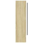 vidaXL Armoire à miroir de salle de bain 80x15x60cm MDF Blanc et chêne