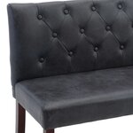 vidaXL Banc 148 5 cm Gris Similicuir daim