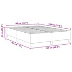 vidaXL Cadre de lit plateforme Bleu 140 x 190 cm