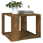 vidaXL Table basse Chêne fumé 40x40x30 cm Bois d'ingénierie