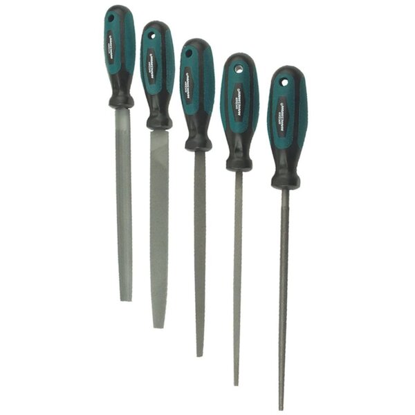 Brüder mannesmann ensemble de limes de mécanicien cinq pièces 200 mm