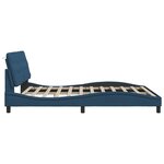 vidaXL Cadre de lit avec LED sans matelas bleu 180x200 cm tissu