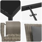 vidaXL Ensemble de salle à manger pour jardin 9 Pièces Gris polyrotin