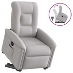 vidaXL Fauteuil inclinable gris nuage tissu
