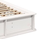 vidaXL Cadre de lit avec stockage Blanc 180 x 200 cm Bois et Métal