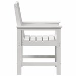 vidaXL Set de 6 chaises de jardin blanches 65 5x55 5x88 cm en HDPE