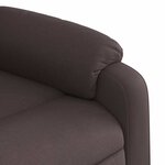 vidaXL Fauteuil inclinable Marron foncé Tissu