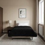 vidaXL Duvet d'été simple Matelassé Noir 135 x 200 cm