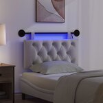 vidaXL Tête de lit suspendue Gris nuage Tissu