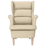vidaXL Fauteuil crème 74x84x100 cm tissu