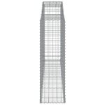 vidaXL Paniers à gabions arqués 4 Pièces 300x50x160/180 cm fer galvanisé