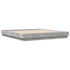 vidaXL Cadre de lit gris béton 180x200 cm bois d'ingénierie