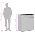 vidaXL Armoire de rangement de jardin gris 105x55x113cm résine tressée