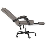 vidaXL Fauteuil inclinable de bureau Taupe Tissu