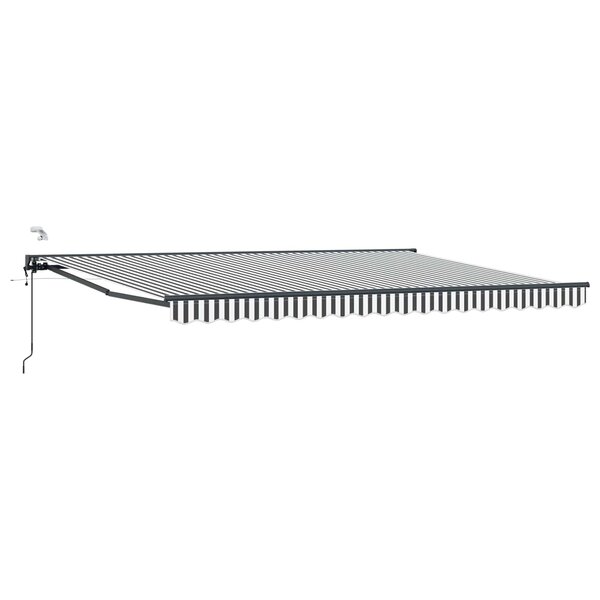 vidaXL Auvent rétractable électrique Anthracite et blanc 4 x 2 m