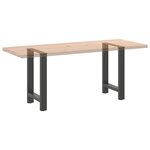 vidaXL Pieds de table à manger Anthracite 2 pièces 50 x (72-73) cm Acier