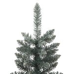 vidaXL Sapin de Noël artificiel mince avec support Vert 240 cm PVC