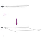 vidaXL Auvent manuel rétractable avec LED marron 300x250 cm
