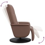 vidaXL Fauteuil inclinable de massage repose-pieds marron similicuir