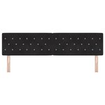 vidaXL Tête de Lit LED Bouton en Cristal Capitonnée Noire 90 cm Velours