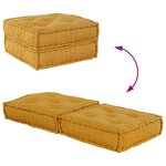vidaXL Pouf modulaire jaune 70x70x36 tissu