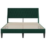 vidaXL Cadre de lit avec tête de lit Vert foncé 160 x 200 cm Velours
