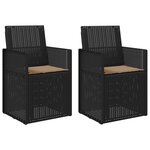 vidaXL Chaises de jardin salle à manger 2 pc Anthracite et taupe PP