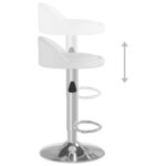 vidaXL Tabourets de bar lot de 2 blanc similicuir