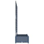 vidaXL Jardinière de jardin avec treillis 2 Pièces Grise 80x40x125.5 cm
