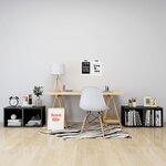 vidaXL Meubles TV 4 Pièces gris brillant 37x35x37 cm bois d’ingénierie