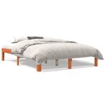 vidaXL Cadre de lit sans matelas cire marron 120x190cm bois pin massif