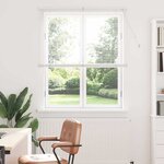 vidaXL Store de Fenêtre avec des rideaux Blanc Aluminium