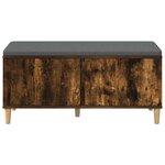vidaXL Banc d'entrée avec coussin Chêne fumé 100 x 38 x 46 cm