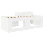 vidaXL Lit haut pour enfants avec bureau Blanc 98 5 x 200 cm