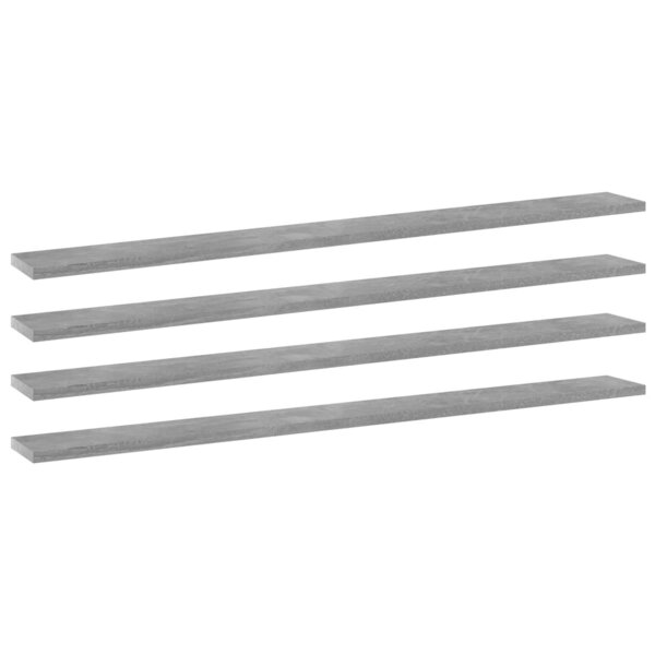 vidaXL Panneaux de bibliothèque 4 Pièces gris béton bois d’ingénierie