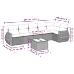 vidaXL Salon de jardin avec coussins 7 Pièces beige résine tressée