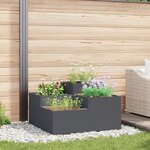 Jardinière vidaXL 80x80x48 cm Acier anthracite