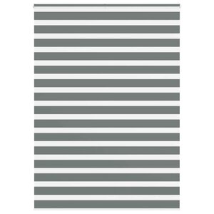 vidaXL Store zèbre gris foncé largeur du tissu 160 9 cm polyester