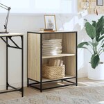 vidaXL Bibliothèque chêne sonoma 60x35x76 cm bois d'ingénierie