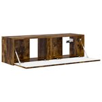 vidaXL Meuble TV mural Chêne fumé 98 x 31 x 29 5 cm Bois d'ingénierie