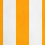 vidaXL Tissu de remplacement de cantonnière d’auvent jaune blanc 6 m