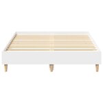 vidaXL Cadre de lit sans matelas blanc 140x190 cm bois d'ingénierie