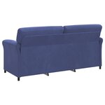 vidaXL Sofa 3 places Bleu police 198 x 83 x 95 cm Velours