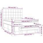 vidaXL Sommier à lattes de lit avec matelas Marron foncé 140x190 cm