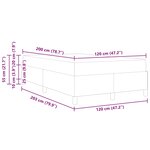 vidaXL Cadre de lit Blanc  gris clair et blanc 120 x 200 cm Velours