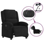 vidaXL Fauteuil inclinable électrique noir velours