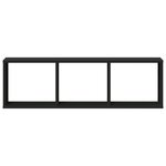 vidaXL Armoire murale 100x16x30 cm noir bois d'ingénierie
