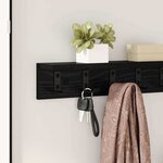 vidaXL Porte-manteau mural Chêne noir 60 x 10 5 x 10 5 cm